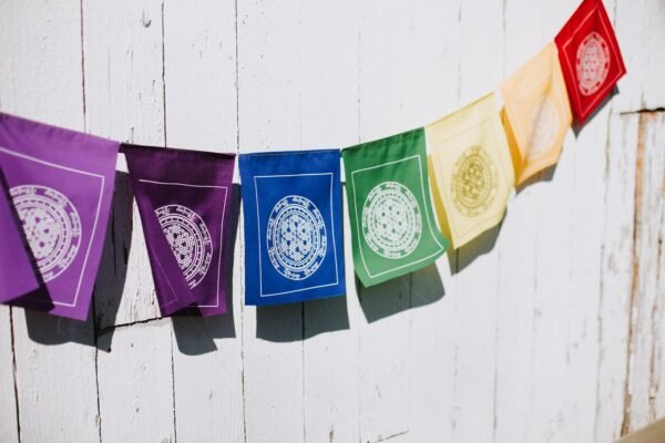 Endless Knot Sacred Geometry Prayer Flags - Image 2