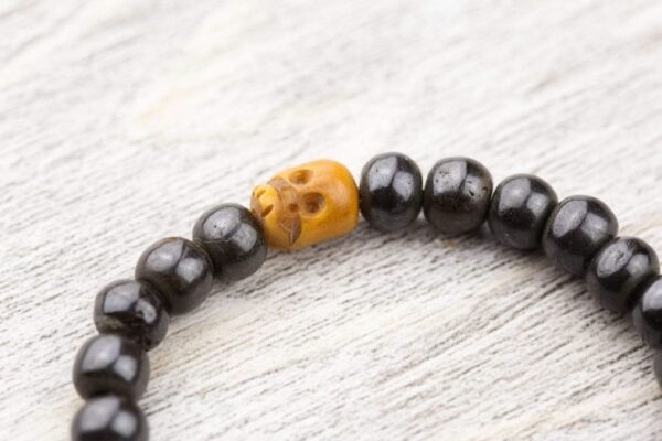 Bone and Skull Impermanence Wrist Mala - Image 3